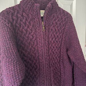 Blarney Woollen Mills Wool Sweater - Burgundy Color